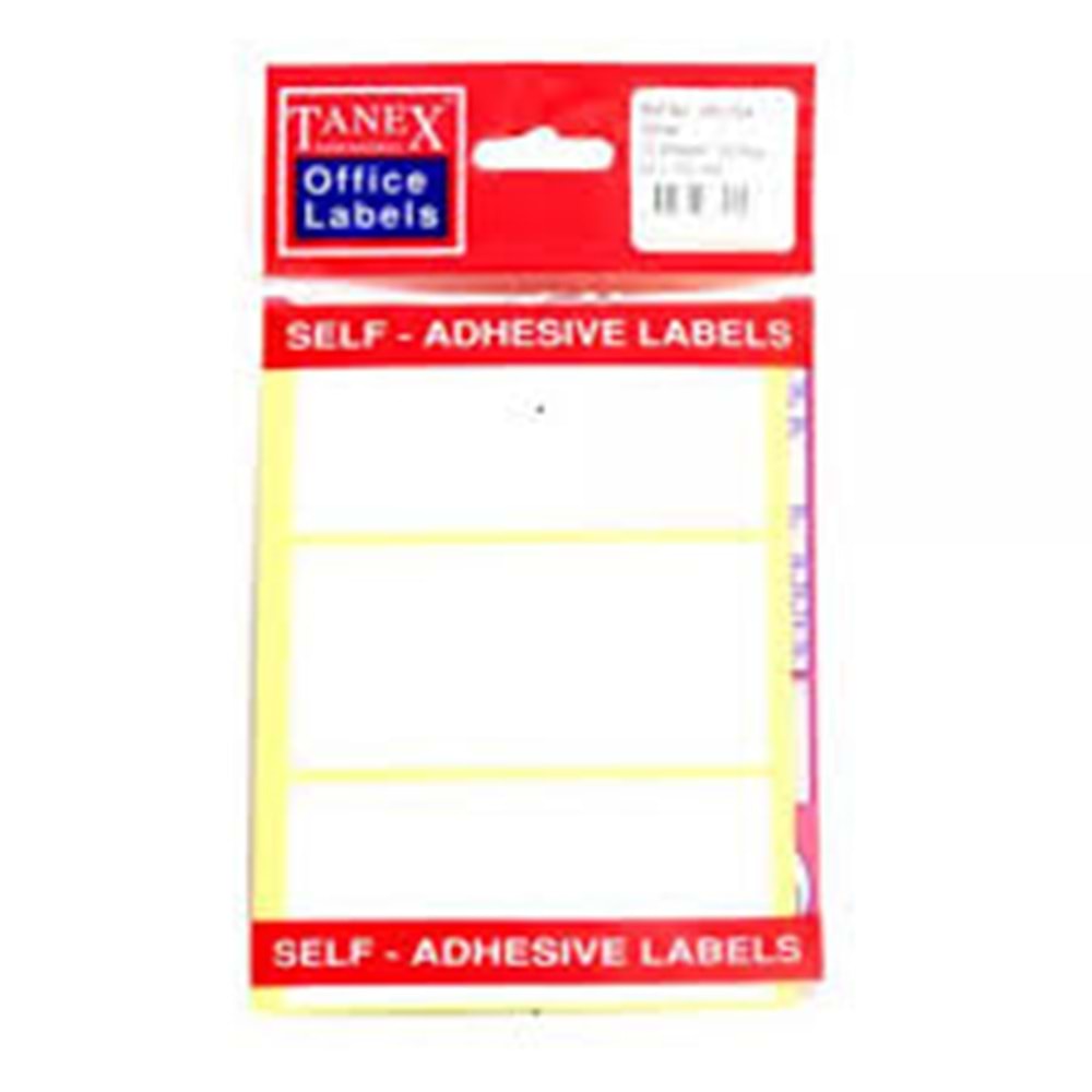 TANEX | STD OFC-124 48*100 MM BEYAZ OFİS ETİKETİ 10 AD.