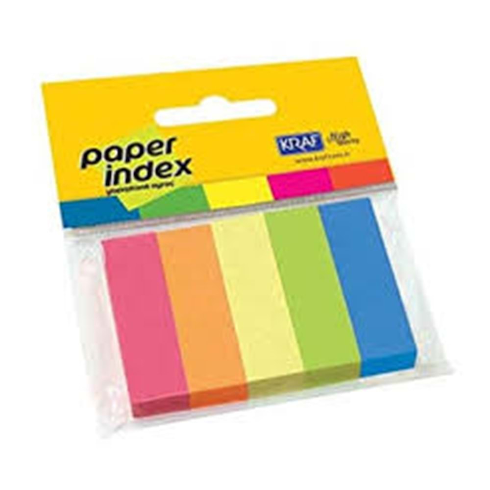 KRAF | INDEX KAĞIT 15X50MM 5 RENK X 100 SY 1550