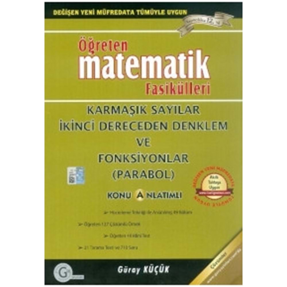 GÜR | ÖĞRETEN KARMAŞIK SAYILAR 2.DERECEDEN - 2024