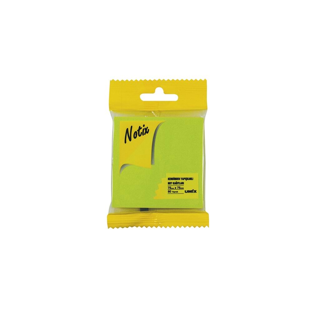 NOTİX | NOT KAĞIT NEON YEŞİL 80yp 75-75-2