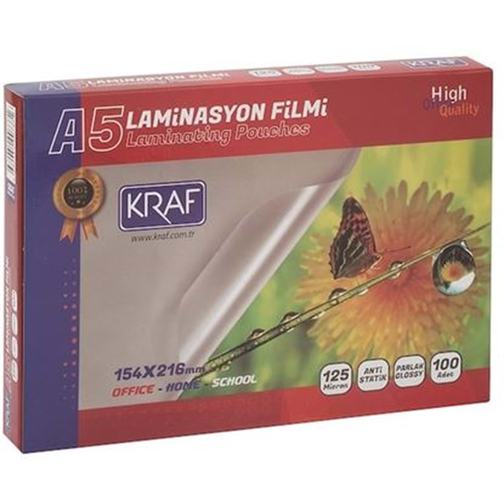 KRAF | LAMİNASYON FİLMİ A5 PARLAK