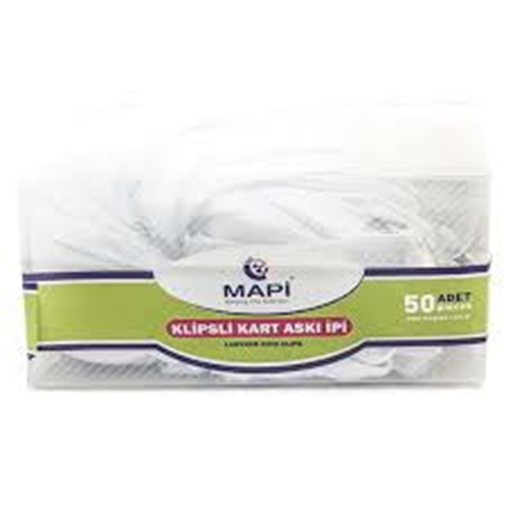 MAPİ | KART ASKI İPİ ECO METAL KLİPSLİ BEYAZ