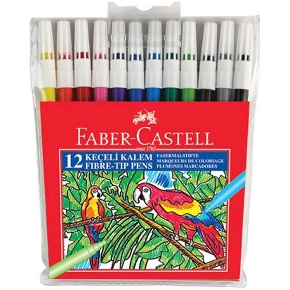 FABERCASTELL | 12 Lİ KEÇELİ KALEM YIKANABİLİR