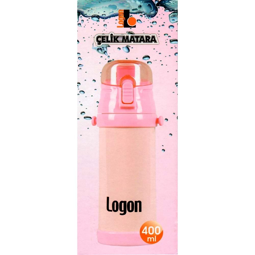 LOGON | ÇELİK MATARA BARDAKLI 400 ml I050
