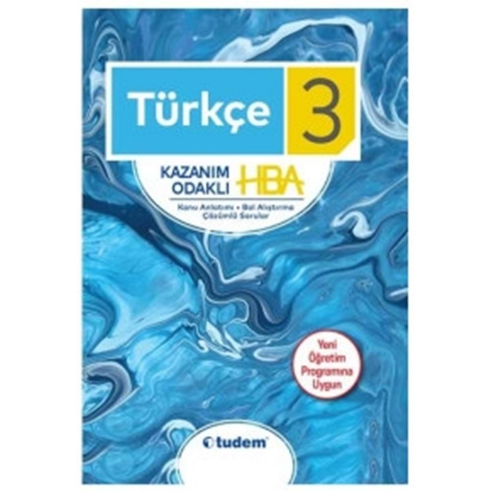 TUDEM | 3. SINIF TÜRKÇE KAZANIM ODAKLI HBA - 2021