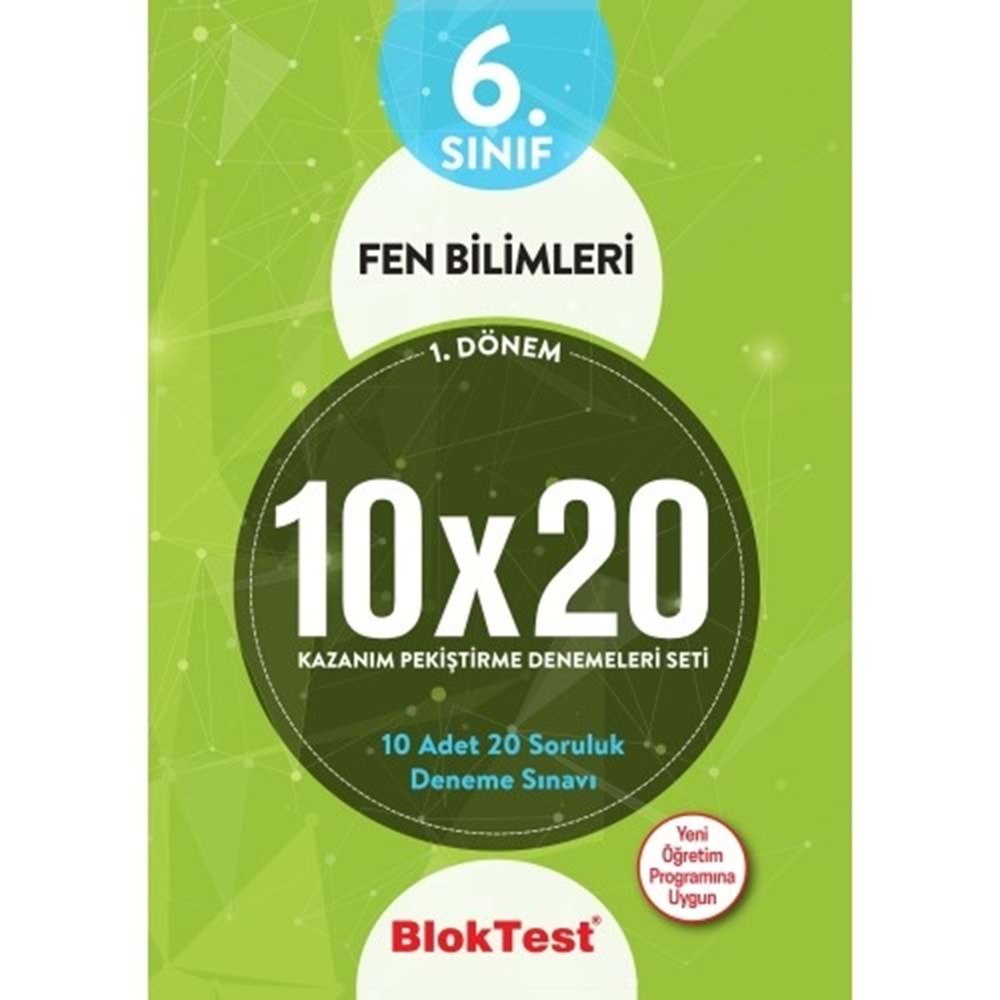 TUDEM | 6. SINIF BLOKTEST FEN BİLİMLERİ 10x20 KAZANIM DENEMELERİ 1. DÖNEM - 2021