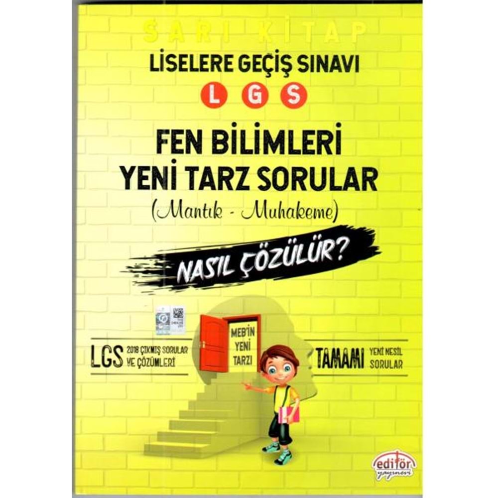 EDİTÖR | LGS FEN BİLİMLERİ YENİ TARZ MANTIK MUHAKEME SORULARI NASIL ÇÖZÜLÜR (SARI KİTAP) - 2022