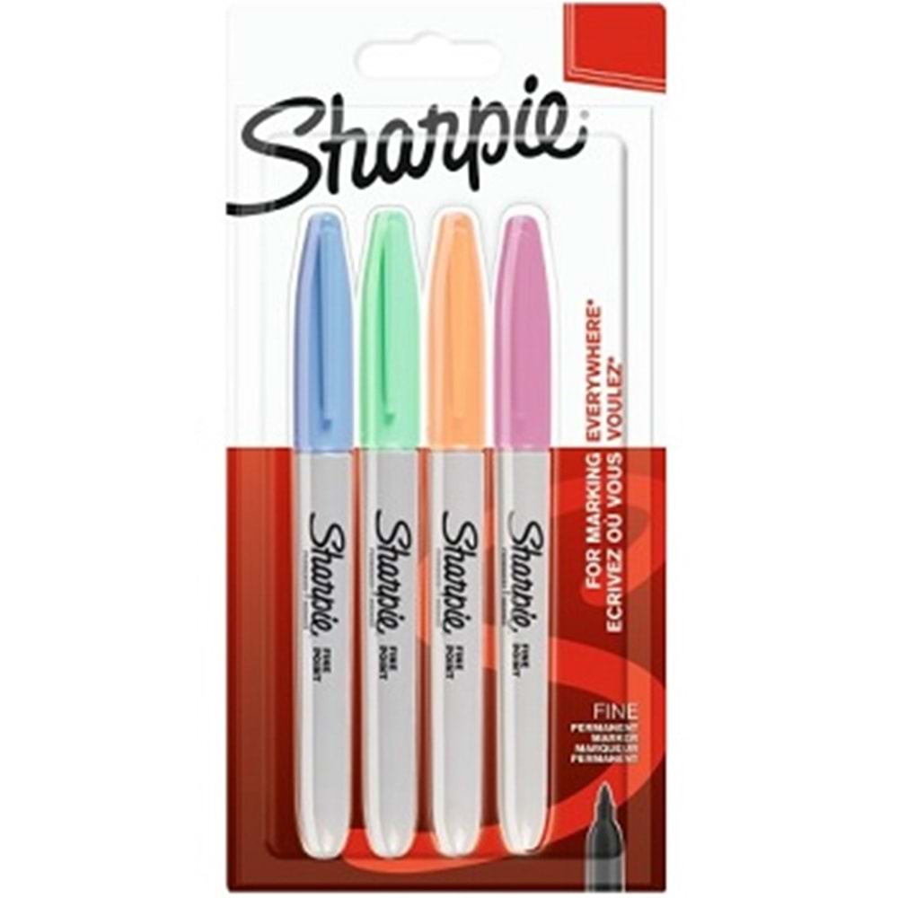 SHARPIE | FİNE PERMANENT MARKER CANLI - PASTEL RENKLER 4 LÜ 2065403 - 402
