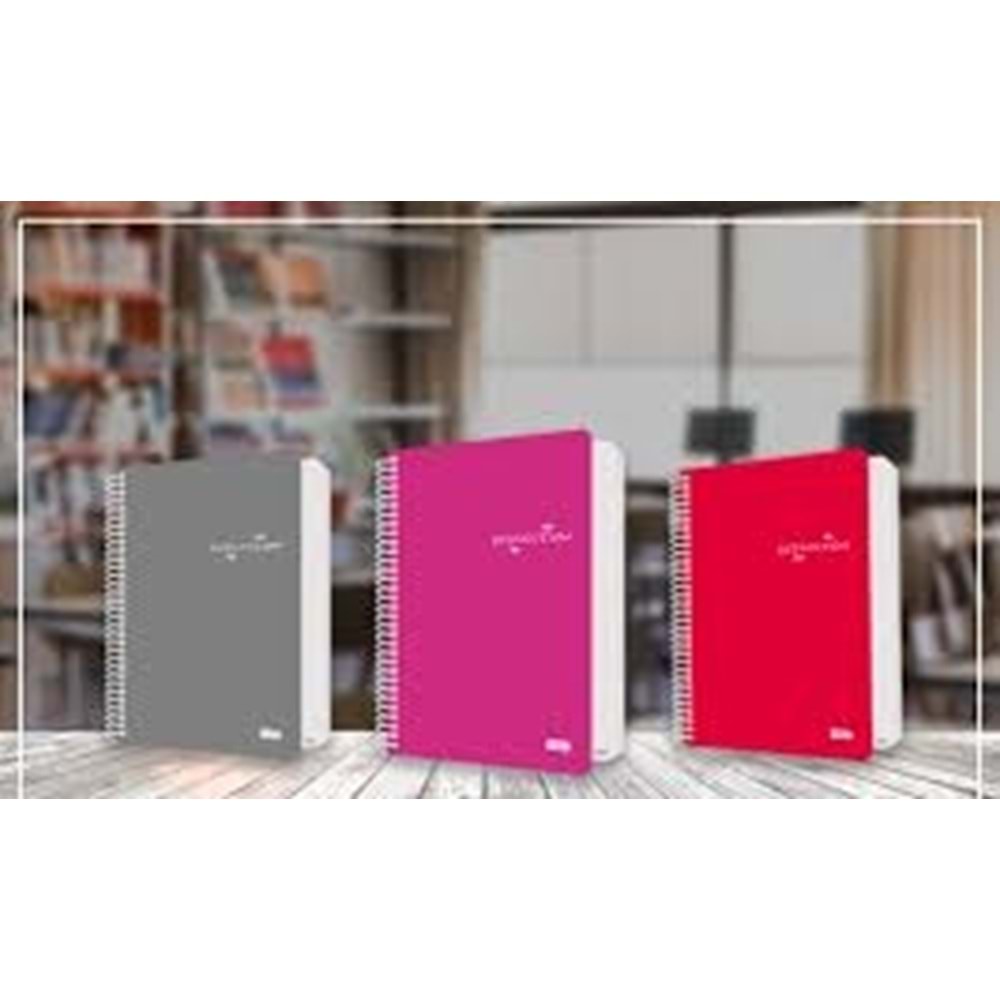AKER | REFLECTION PASTEL PP KAPAK SPİRALLİ DEFTERLER A4 120 YP. ÇİZGİLİ