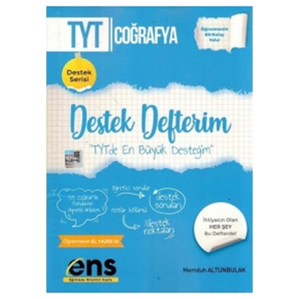 ENS | TYT DESTEK DEFTERİM COĞRAFYA - 2024