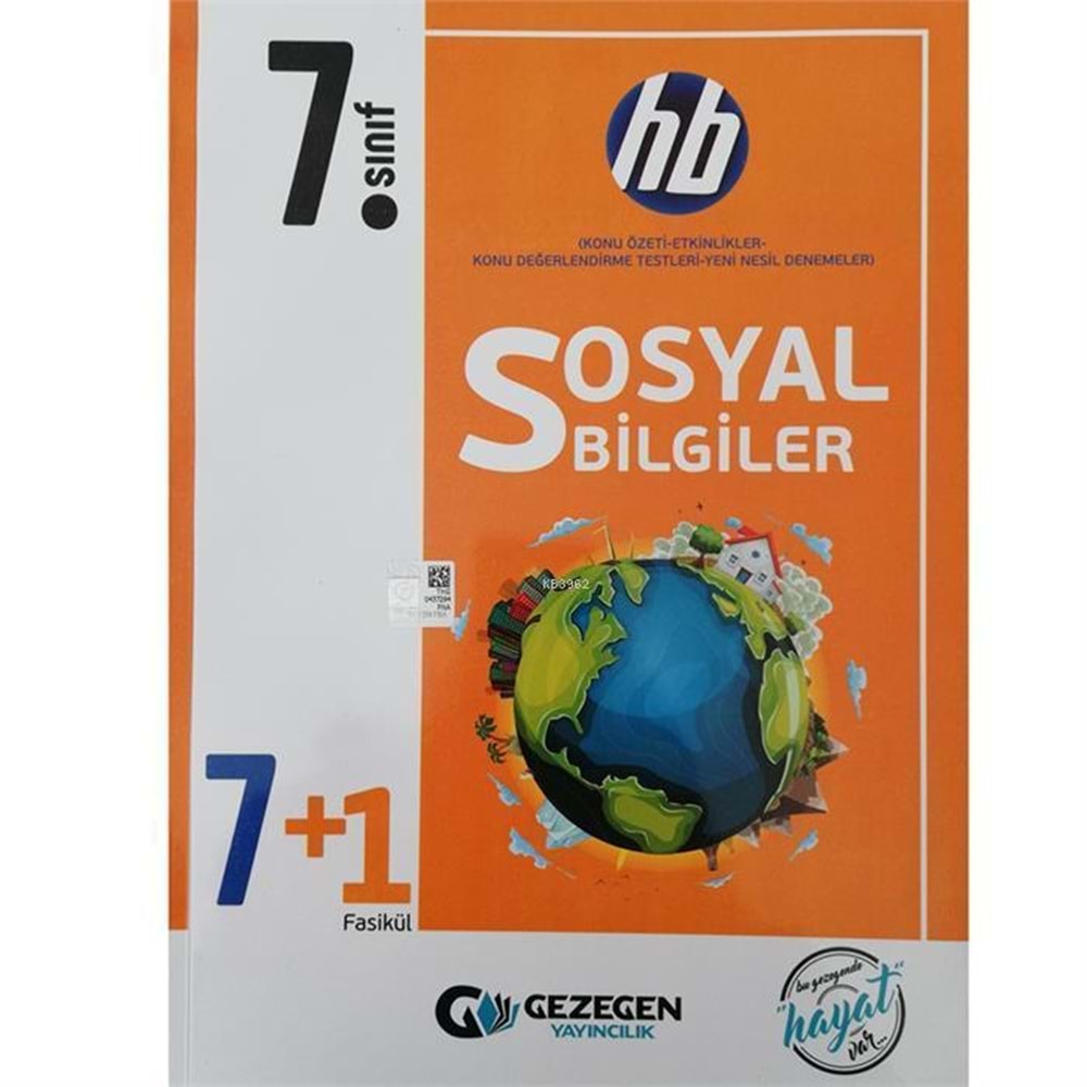 GEZEGEN | 7.SINIF SOSYAL BİLGİLER HB - HEPSİ BURADA (7+1 FASİKÜL) - 2022