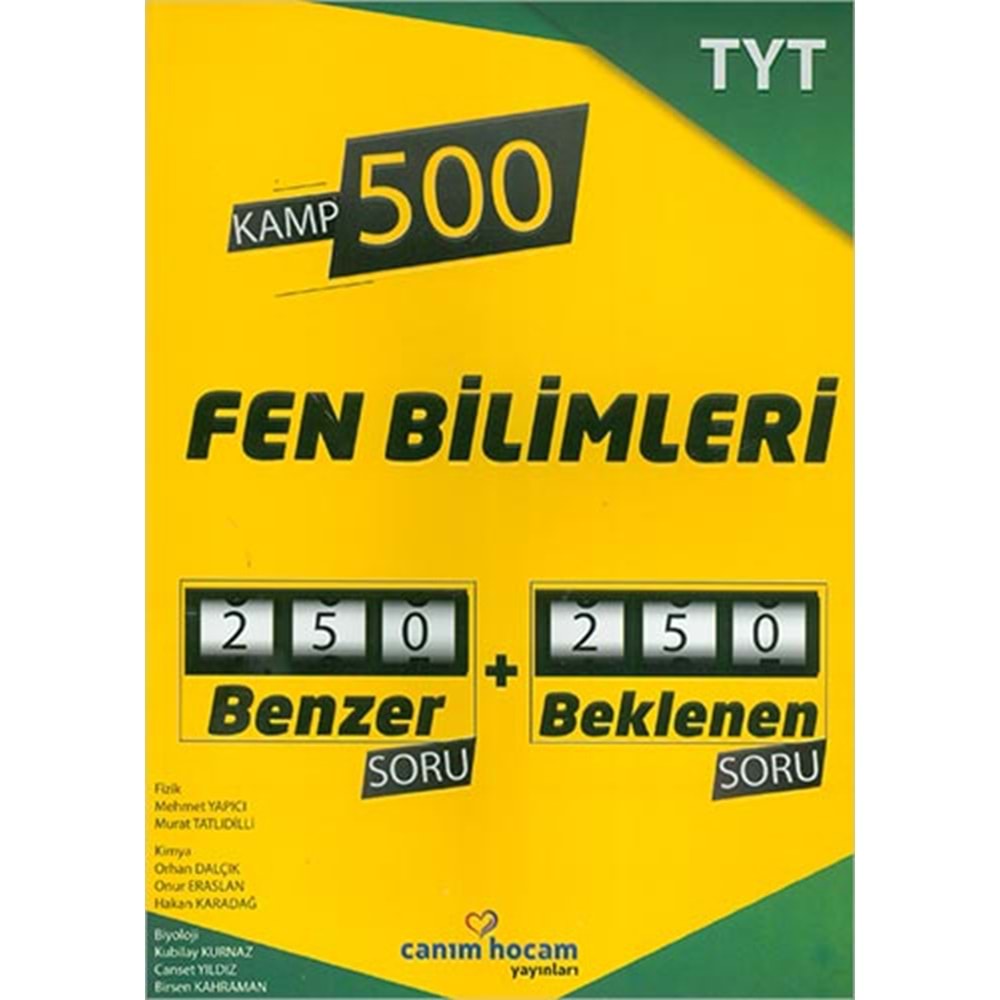 CANIMHOCAM | TYT KAMP 500 DENEMESİ FEN BİLİMLERİ - 2022