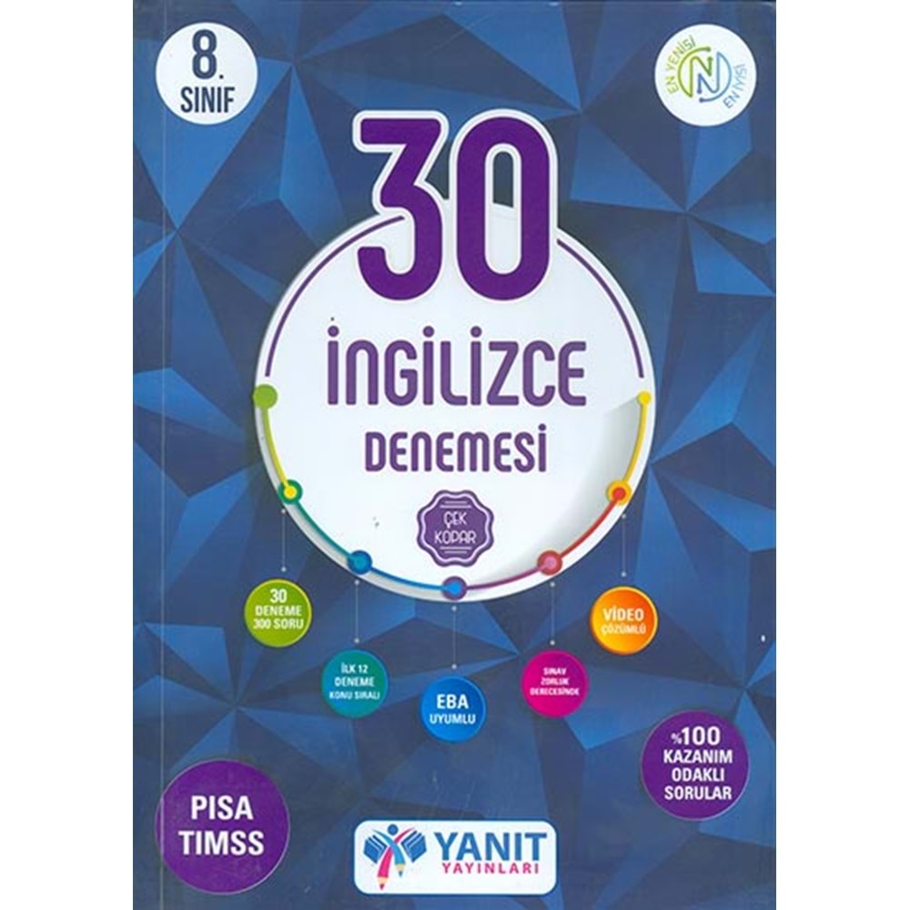 YANIT | YANIT 8. SINIF 30 İNGİLİZCE DENEMESİ VİDEO ÇÖZÜMLÜ - 2026