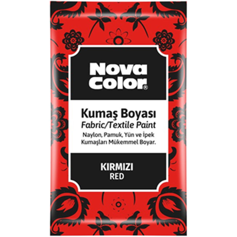 NOVACOLOR | KUMAS BOYASİ TOZ KIRMIZI 12 GR - NC-901