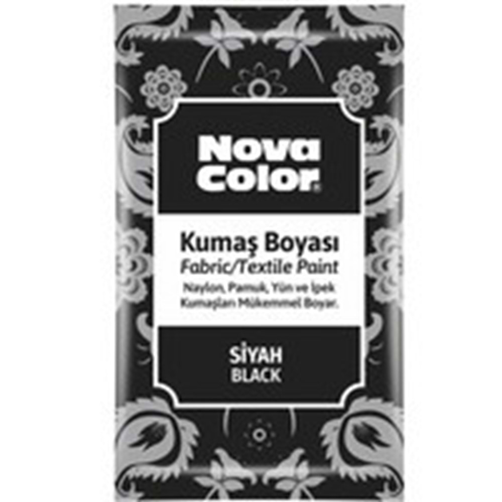 NOVACOLOR | KUMAS BOYASİ TOZ SİYAH 12 GR - NC-904