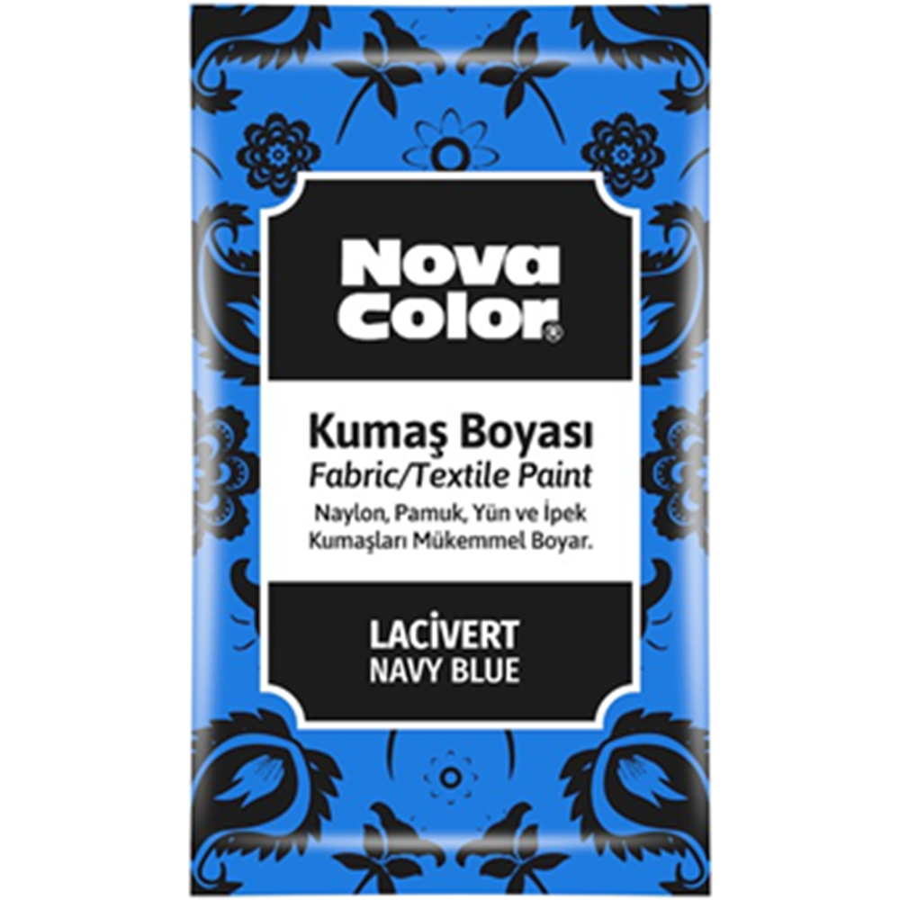 NOVACOLOR | KUMAS BOYASİ TOZ LACİVERT 12 GR - NC-909