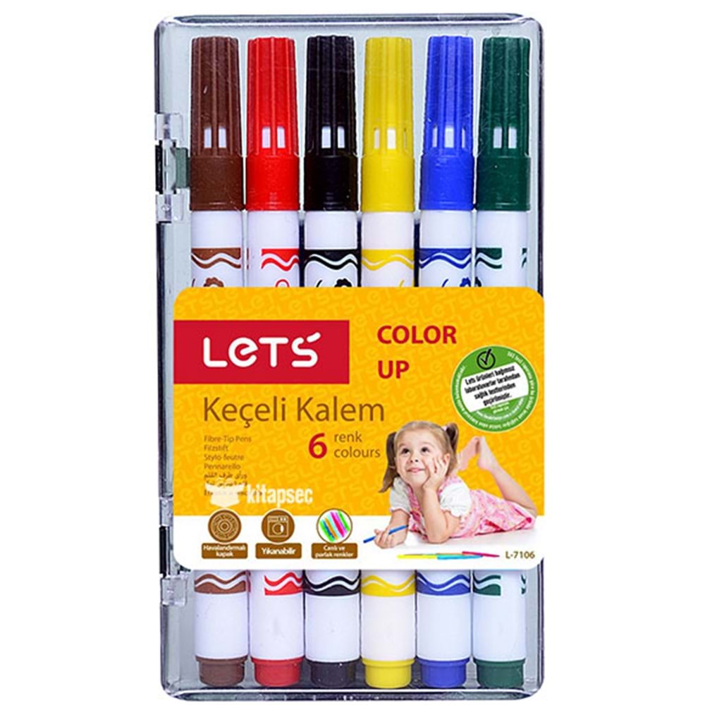 LETS | KEÇELİ KALEM 6 LI KÜÇÜK BOY