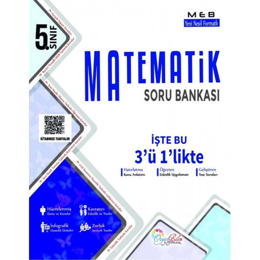 ÖZGÜNBİLİM | 5. SINIF MATEMATİK SORU BANKASI - 2022
