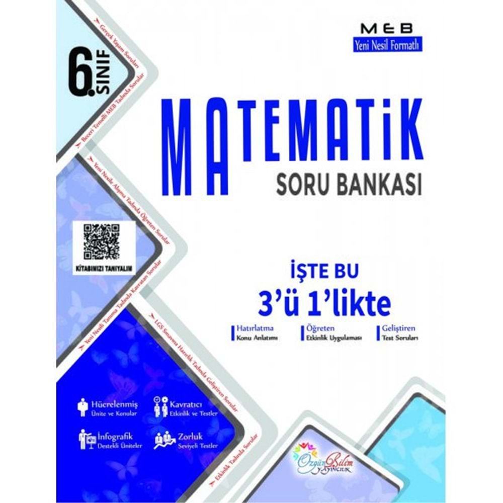 ÖZGÜNBİLİM | 6. SINIF MATEMATİK SORU BANKASI - 2022