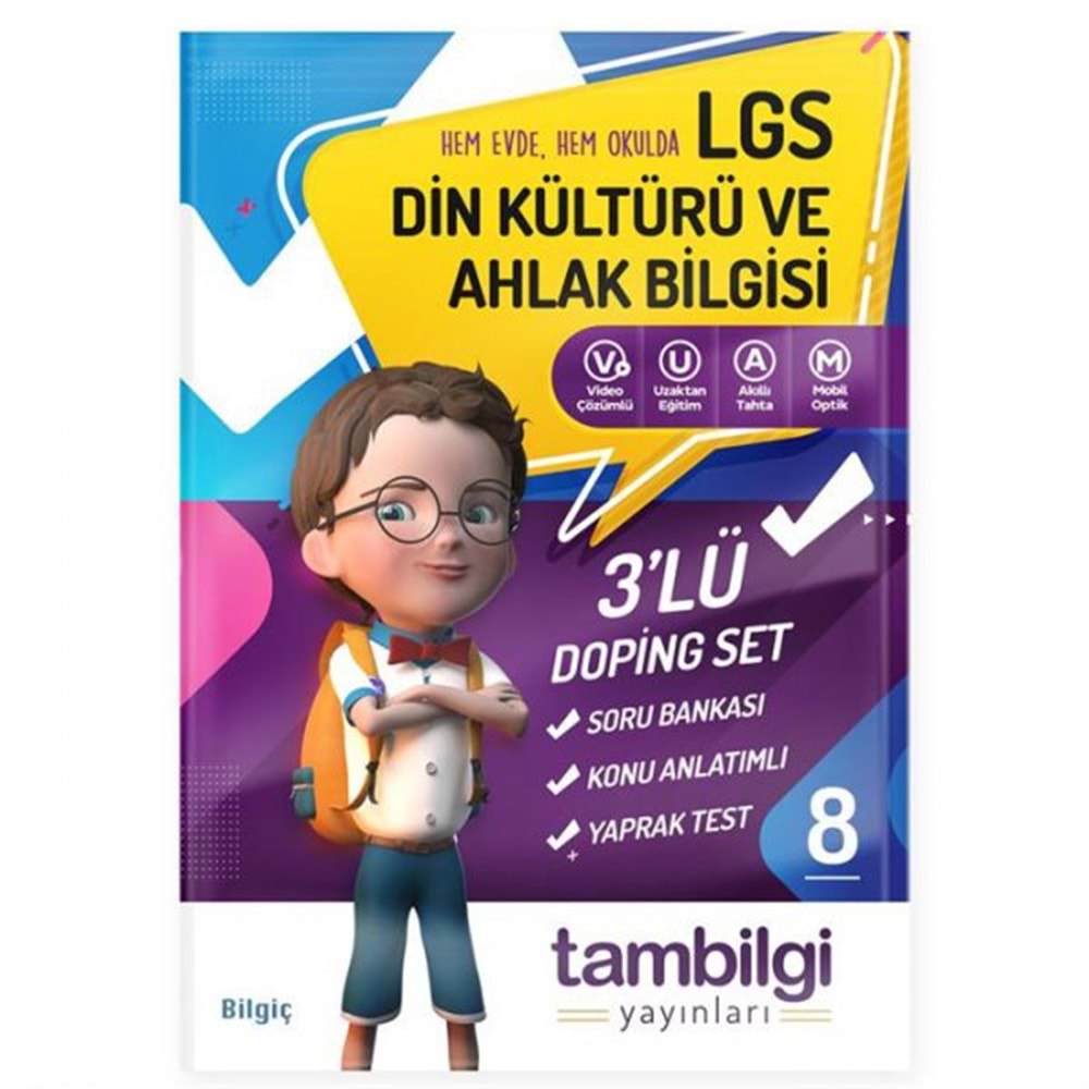 TAMBİLGİ | 8. SINIF DİN KÜLTÜRÜ 3 LÜ DOPİNG SET - 2021