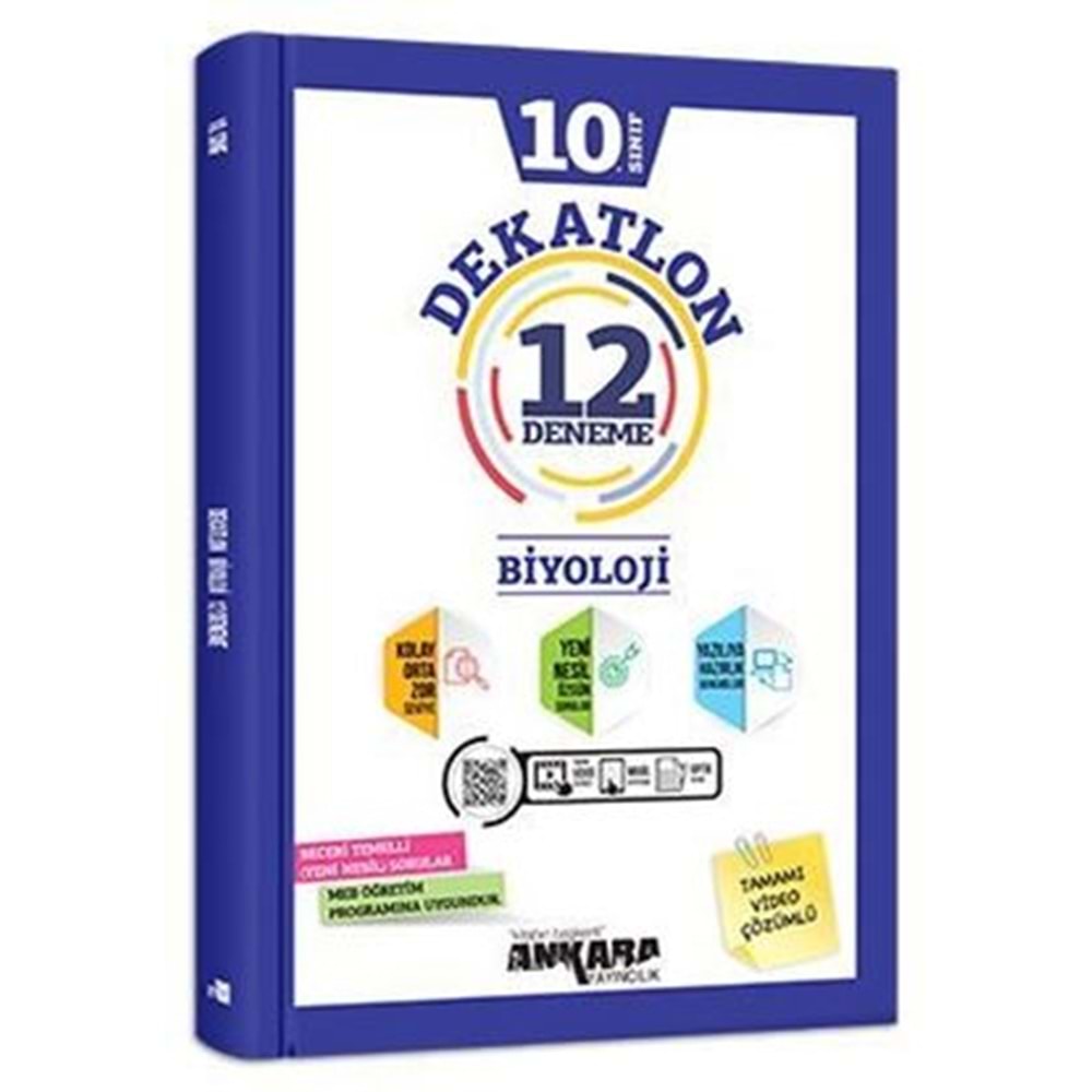 ANKARA | 10. SINIF BİYOLOJİ DEKATLON 12 DENEME - 2022