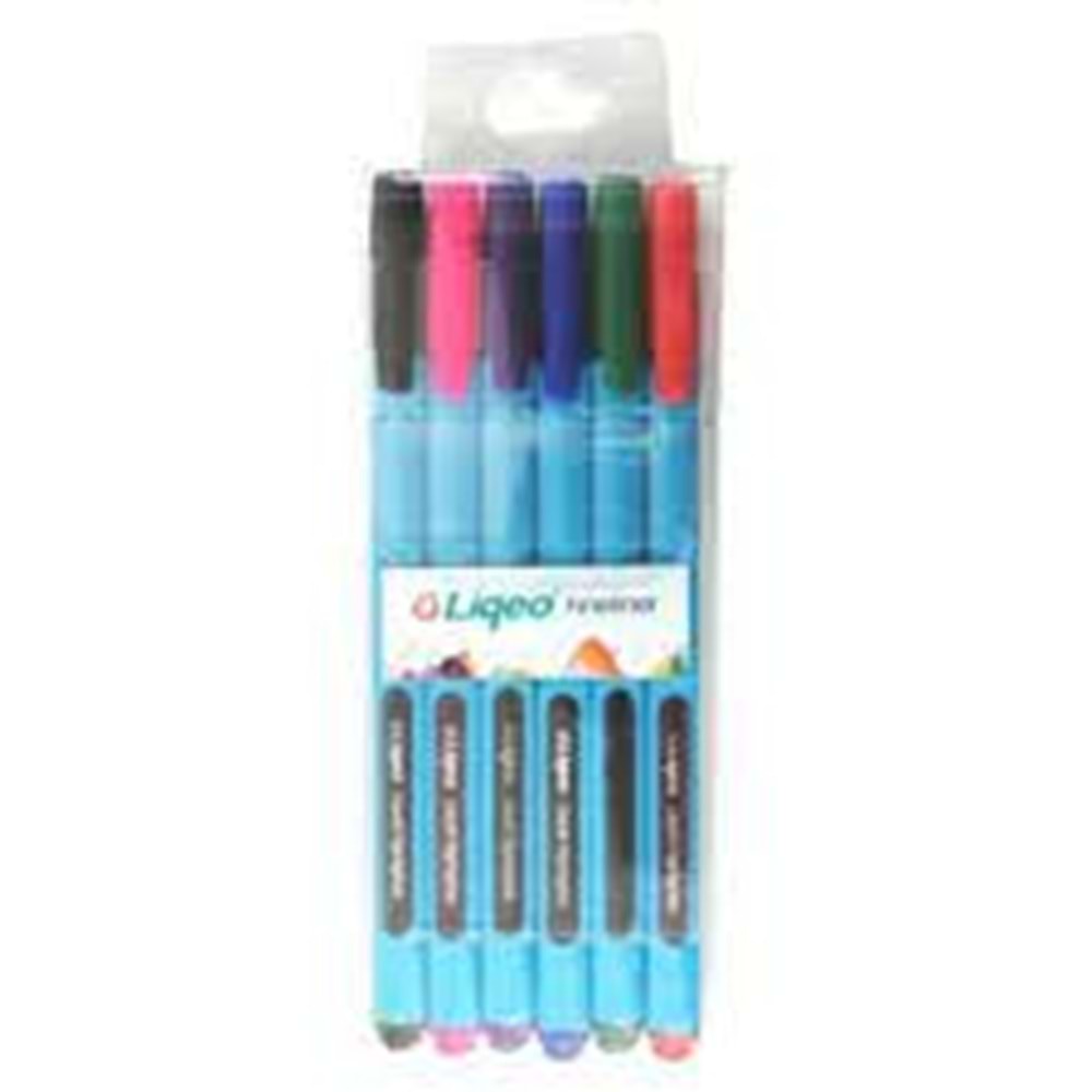 LIQEO | FINELİNER KALEM 6'LI PVC