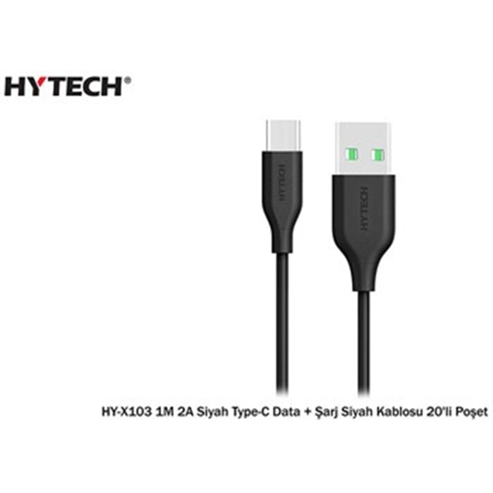 HYTECH | FAST CHAEGER ŞARJ ALETİ HY-X103 1M 2A SİYAH