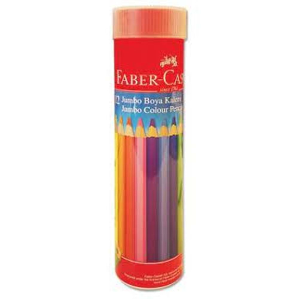 FABERCASTELL | 12 Lİ JUMBO ÜÇGEN KURU BOYA METAL KUTU