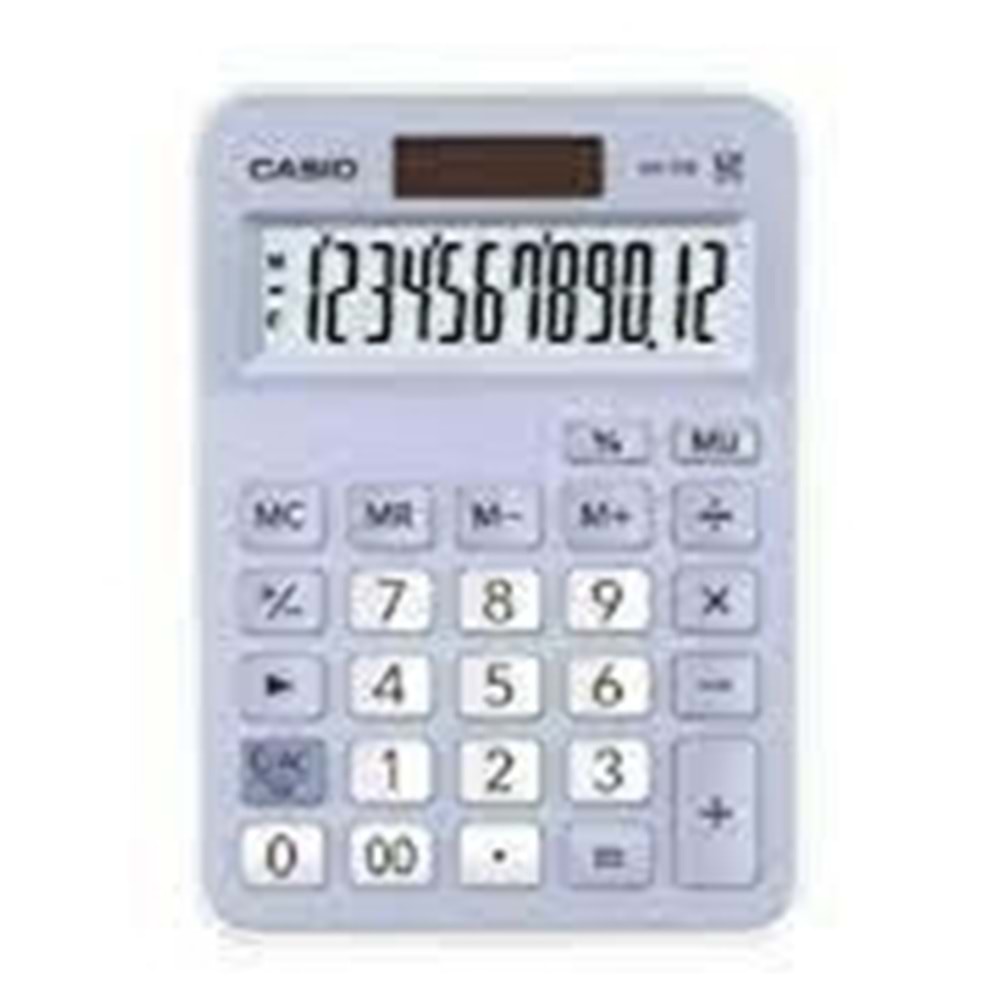 CASIO | MASA ÜSTÜ HESAP MAKİNESİ MX-12B-LB 12 HANELİ AÇIK MAVİ