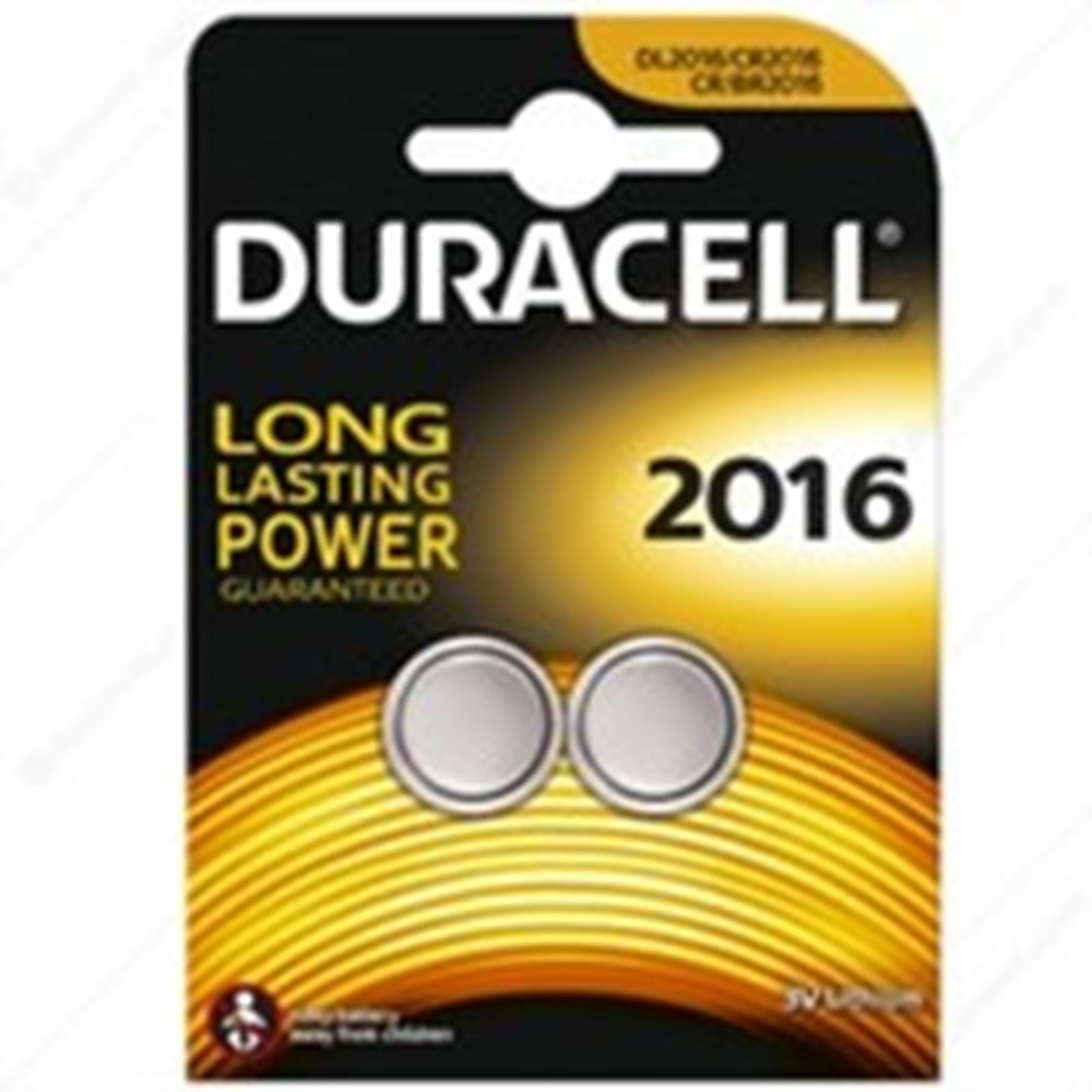 DURACELL | LİTYUM DÜĞME PİL 3 VOLT 2 Lİ 2016