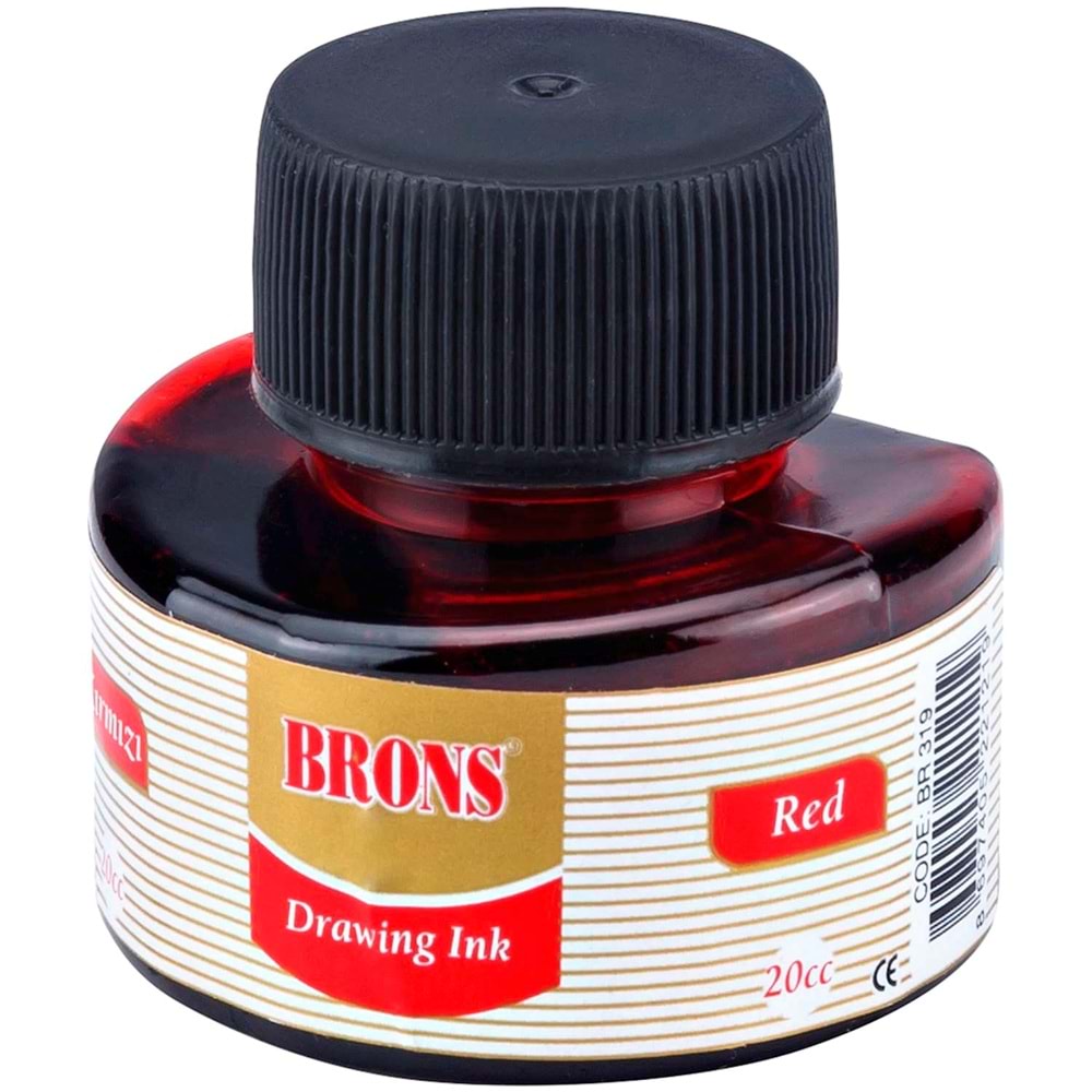 BRONS | CİNİ MUREKKEBİ KİRMİZİ 20 CC - BR-319