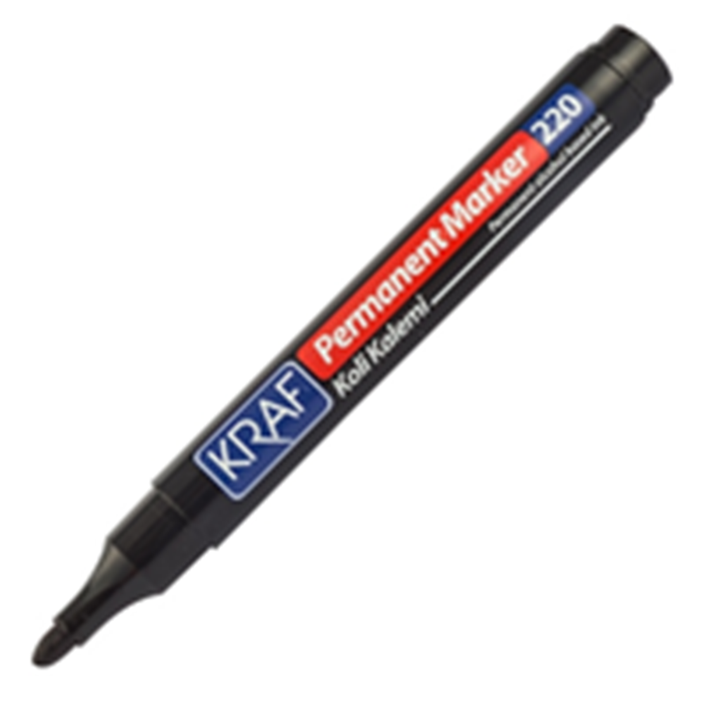 KRAF | PERMANENT YUVARLAK UÇ MARKER 220 - SİYAH
