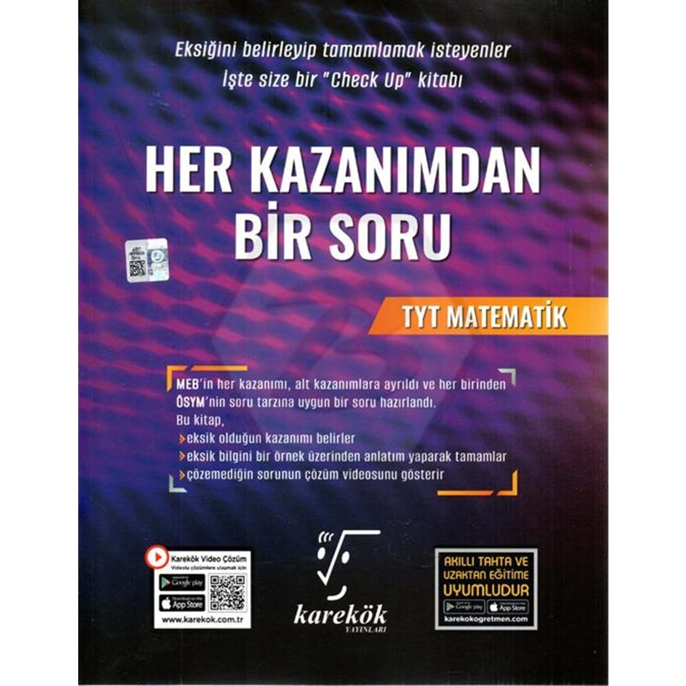 KAREKÖK | HER KAZANIMDAN BİR SORU TYT MATEMATİK -2026