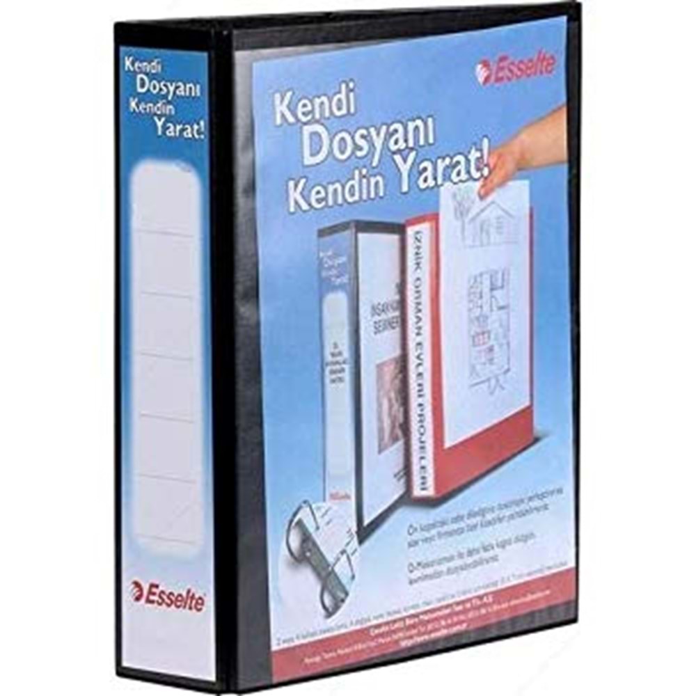 ESSELTE | MEKANİZMALI 4 KISKAÇLI KLASÖR SİYAH