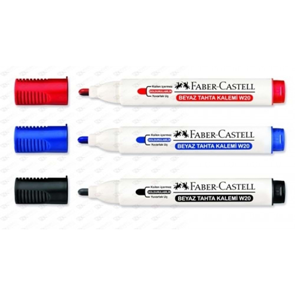 FABERCASTELL | BEYAZ TAHTA KALEMİ W20 SİYAH