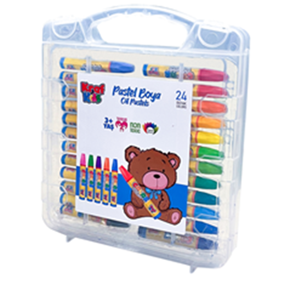 KRAF | KİDS 24LÜ ÇANTALI PASTEL BOYA - KK525