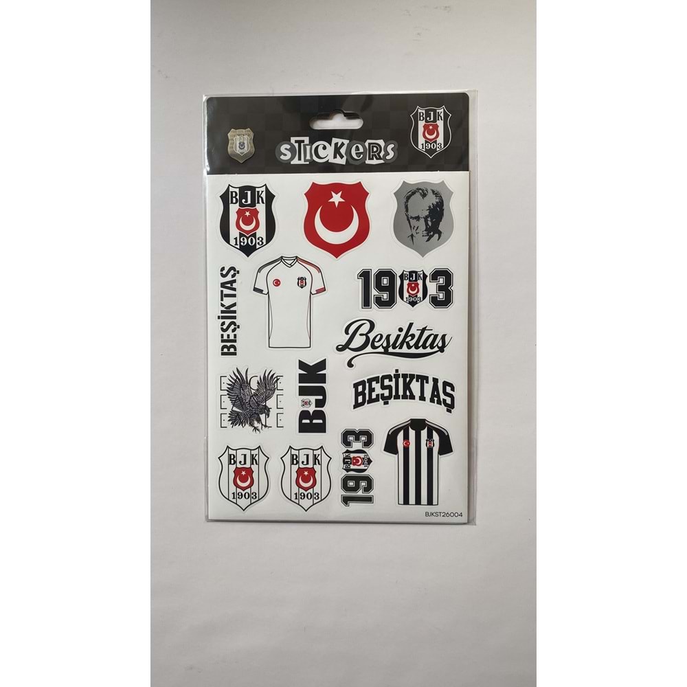 PİOLENT | BEŞİKTAŞ BAYRAK ATATÜRK STİCKER SETİ - BJKST26004