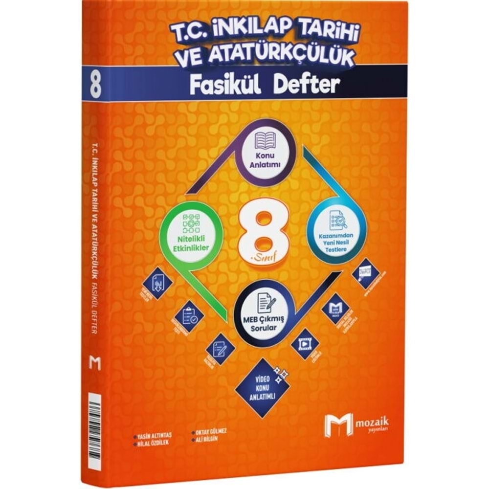 MOZAİK | 8.SINIF İNKILAP TARİHİ VE ATATÜRKÇÜLÜK FASİKÜL DEFTER - 2027