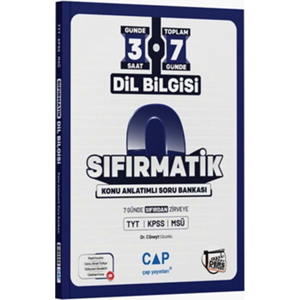 DERSPLATOSU | TYT KPSS MSÜ DİL BİLGİSİ SIFIRMATİK KONU ANLATIMLI SORU BANKASI - 2027
