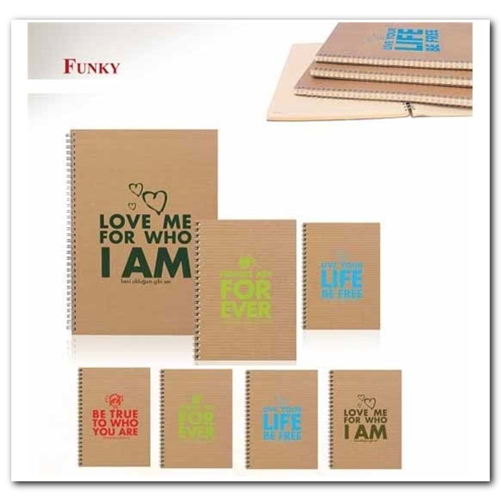 KESKİNCOLOR | A4 100 YP.KARELI FUNKY SERT KAP.DEFTER 418002-99