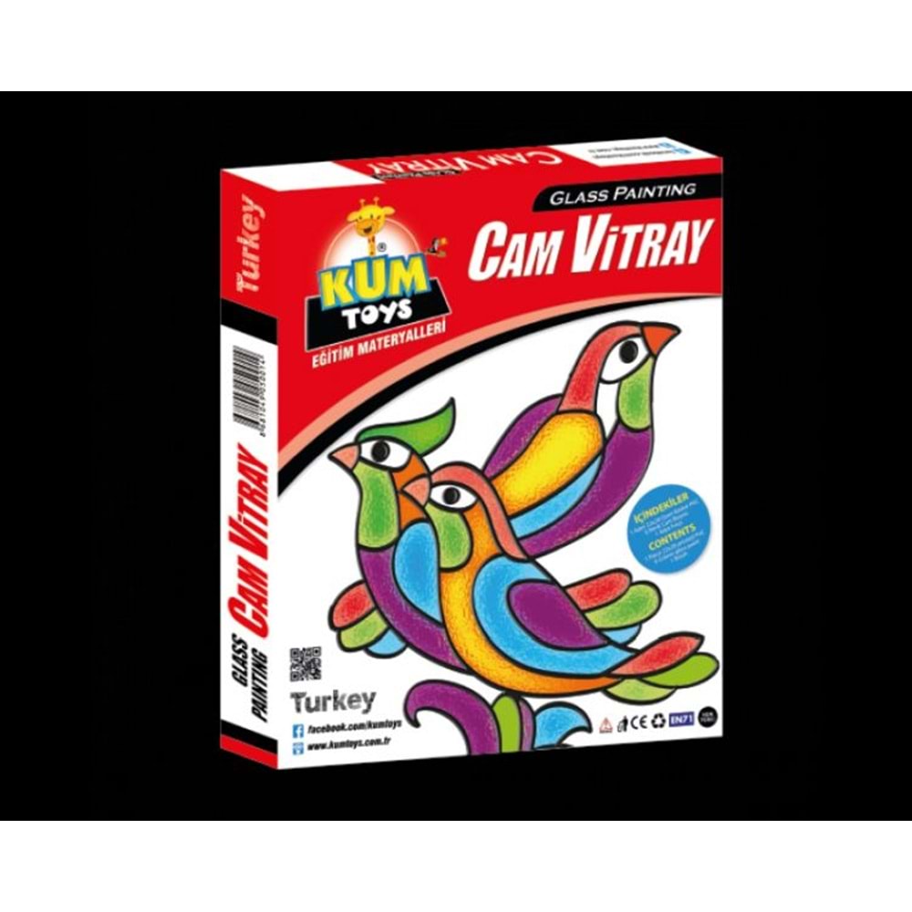 KUMTOYS | CAM VİTRAY SETİ CAM+BOYA+FIRÇA