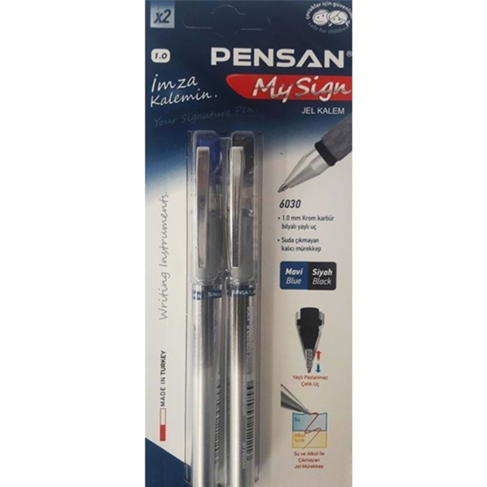 PELİKAN | MY SIGN JEL ROLLER KALEM MAVİ- SİYAH 2 Lİ