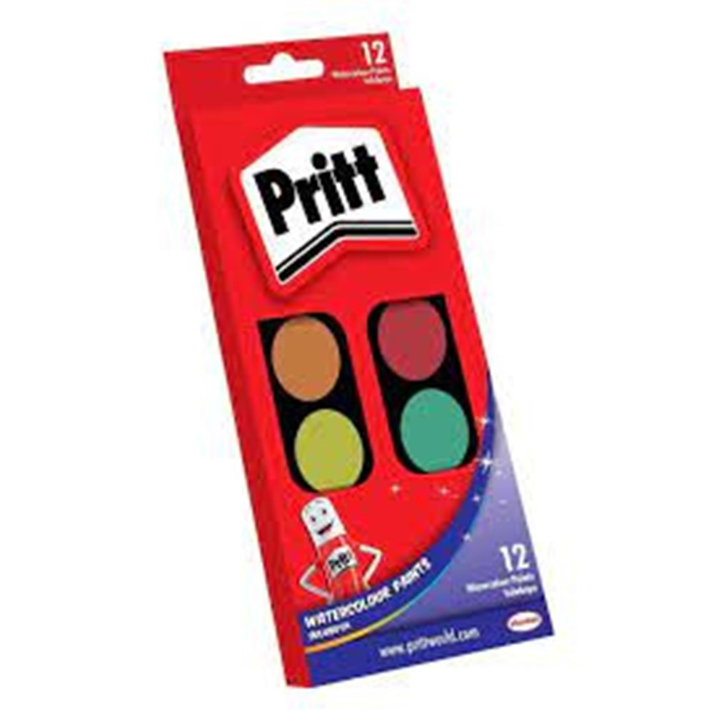 PRİTT | SULUBOYA - 12 RENK - KÜÇÜK TABLET