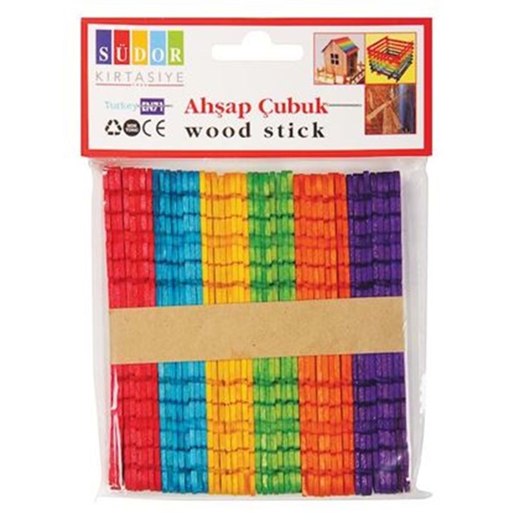 SÜDOR | Ahşap Çubuk Geçmeli Renkli