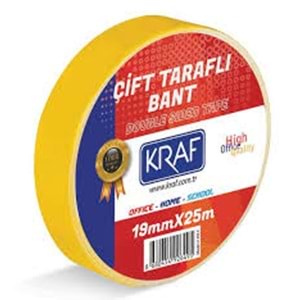KRAF | ÇİFT TARAFLI BANT 19MMX25M 2519G