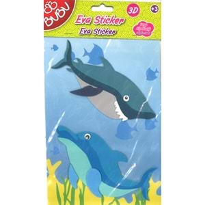 BUBU | 3D BÜYÜK EVA STİCKER HAYVANLAR STS012(ST0044)