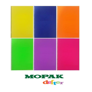 MOPAK | 96 YP SPİRALLİ PP KAPAK ÇİZGİLİ DEFTER NEON