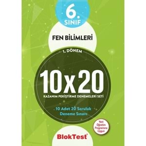 TUDEM | 6. SINIF BLOKTEST FEN BİLİMLERİ 10x20 KAZANIM DENEMELERİ 1. DÖNEM - 2021