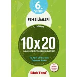 TUDEM | 6. SINIF BLOKTEST FEN BİLİMLERİ 10x20 KAZANIM DENEMELERİ 2. DÖNEM - 2021