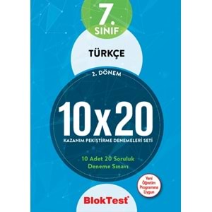 TUDEM | 7. SINIF BLOKTEST TÜRKÇE 10x20 KAZANIM DENEMELERİ 2. DÖNEM - 2021